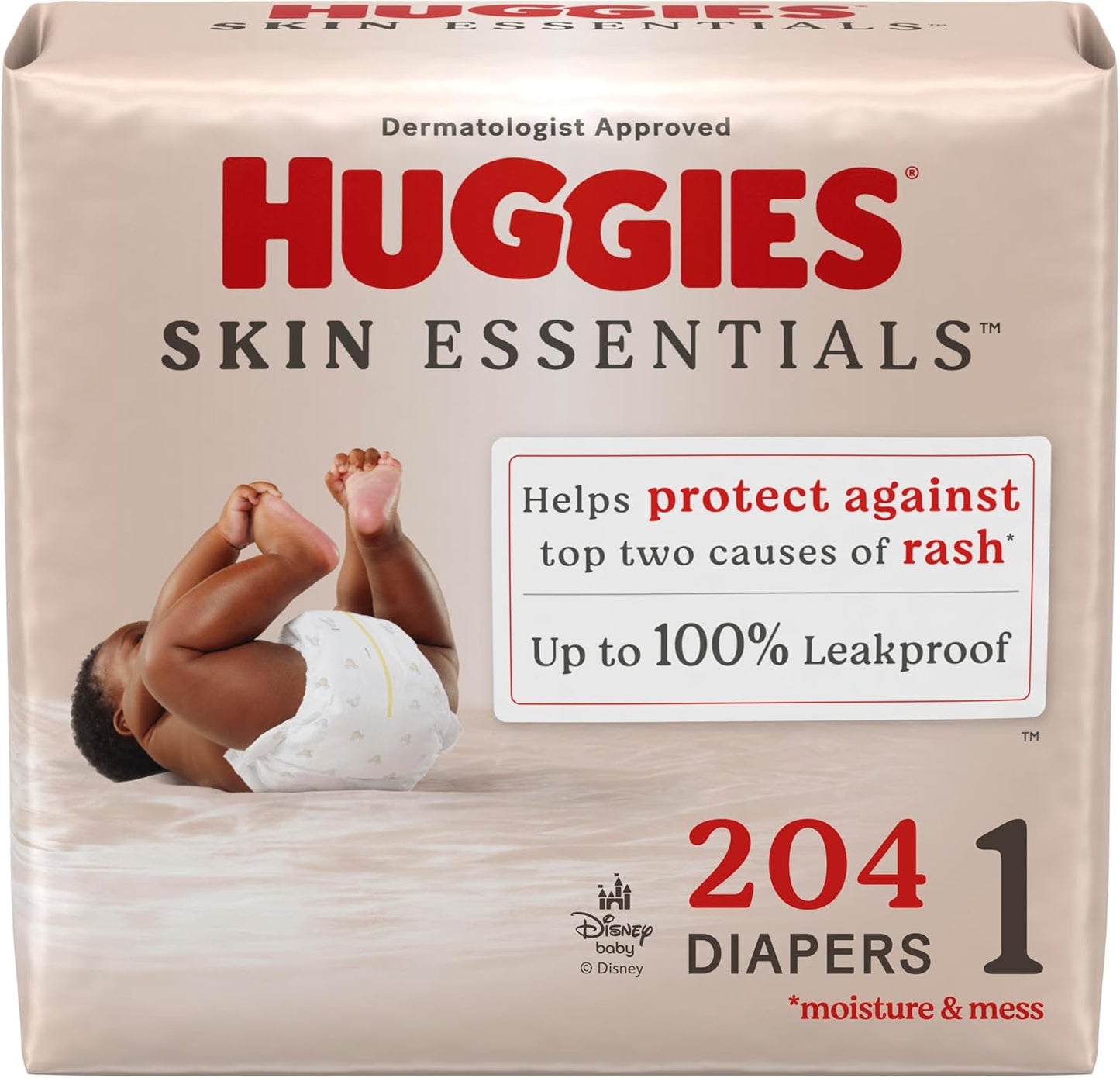 Huggies Size 1 Diapers for Newborns - 204 Count Pack