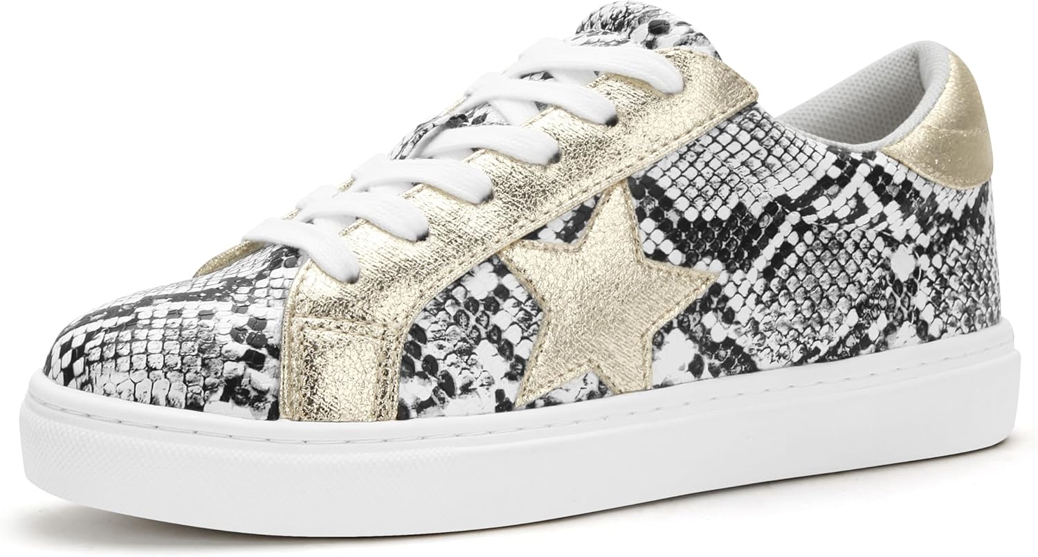 Party Women's Fashion Star Sneaker Comfortable Lace Up Shoes