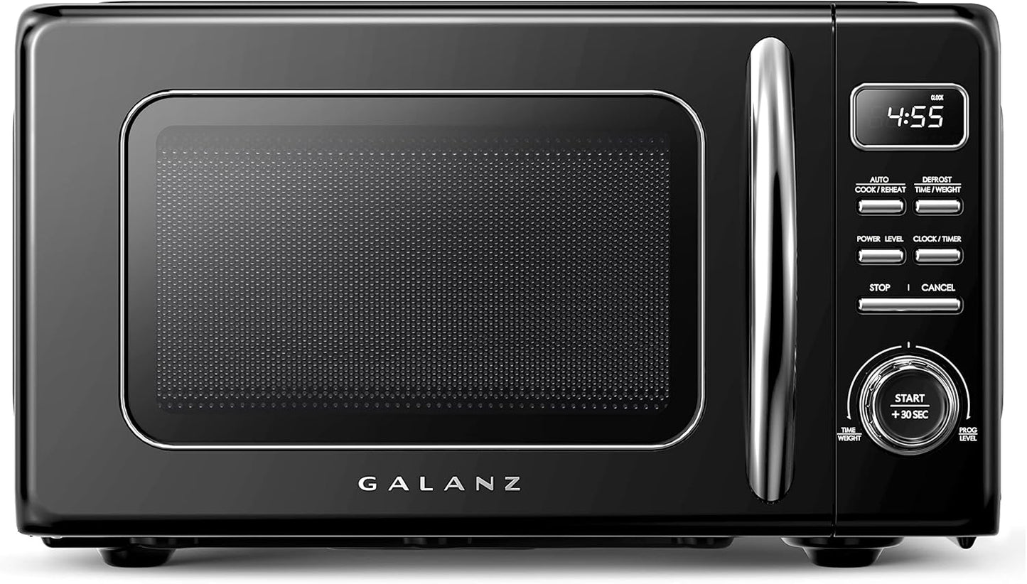 Galanz Retro Countertop Microwave Oven with Auto Cook Features