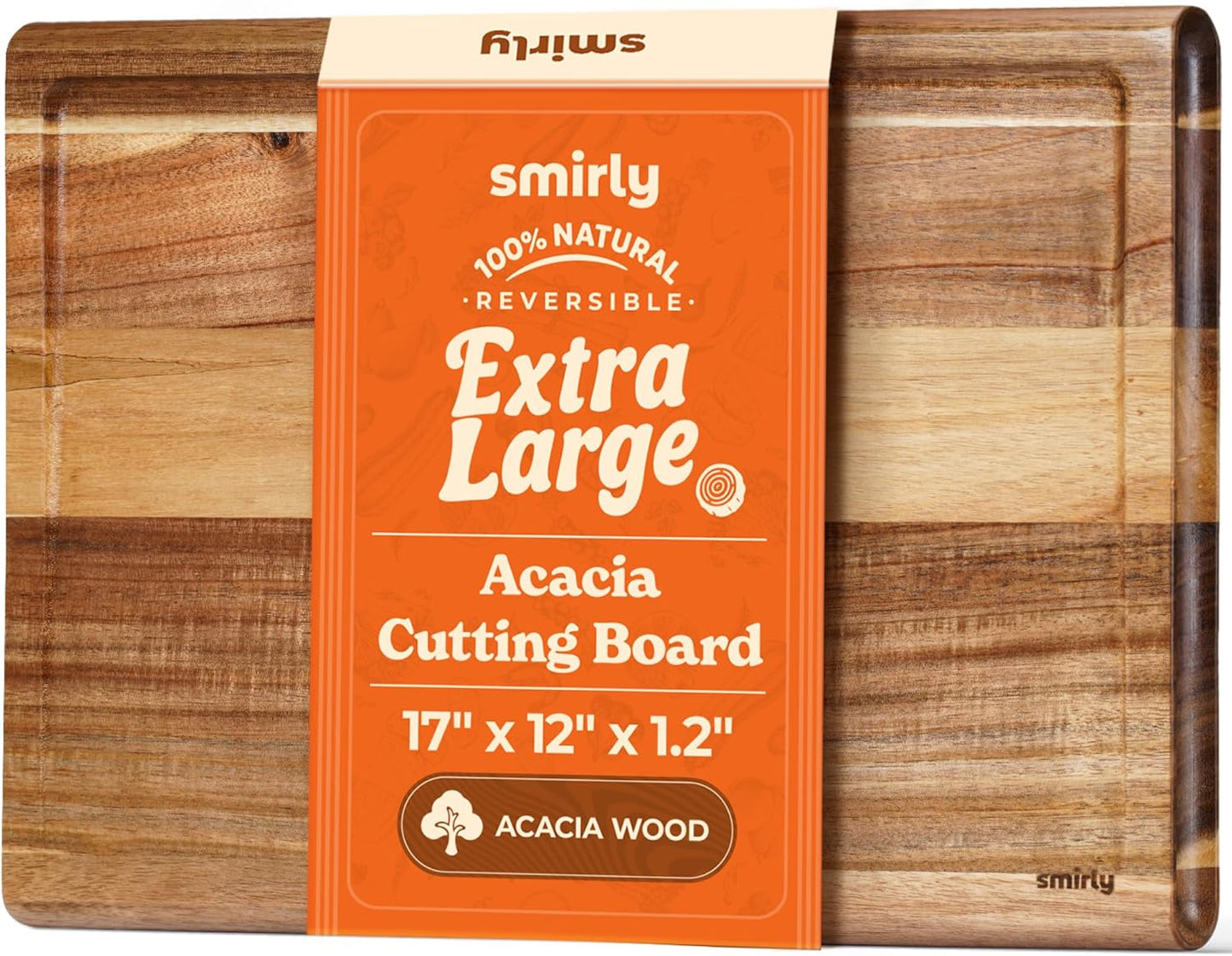 Smirly Non Toxic Extra Large Cutting Board for Kitchen Use