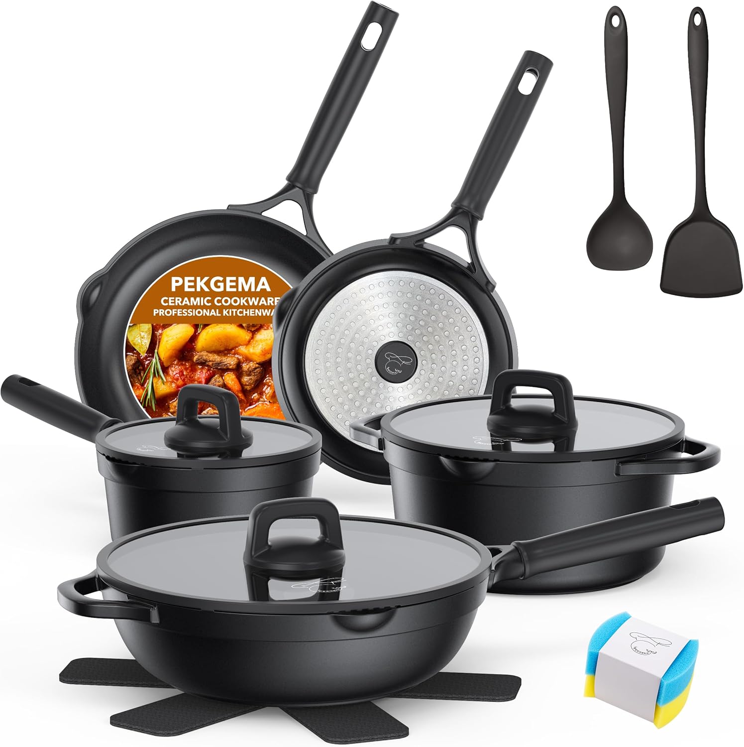 PekGema Nonstick Pots and Pans Set for Effortless Cooking