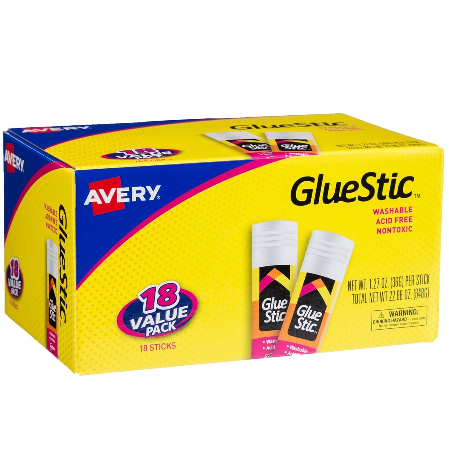 Avery Glue Stic Washable Non-Toxic Glue Sticks for Crafting