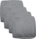 Patio Seat Cushion Covers 24x22x4 in Gray - 4-Pack Washable Slip