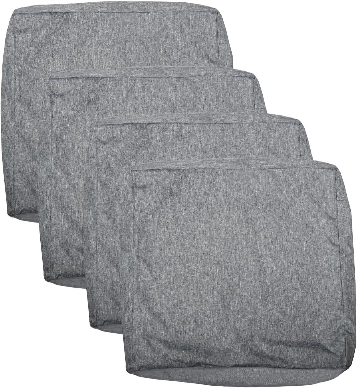 Patio Seat Cushion Covers for Outdoor Furniture - Gray 4 Pack