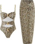 Women's One Piece Swimsuit with Cover Up Set - Flattering