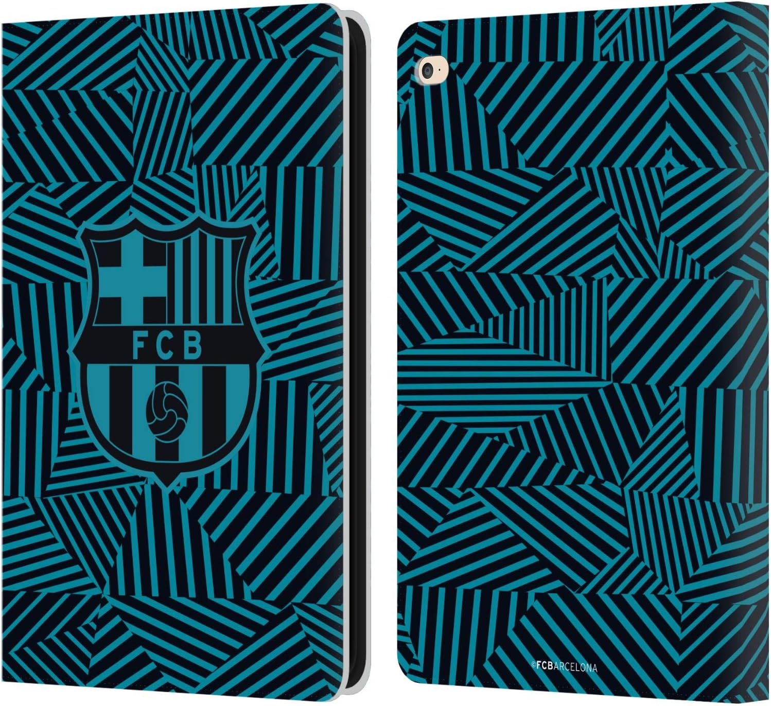 FC Barcelona Black Crest Leather Wallet Case for iPad Air 2