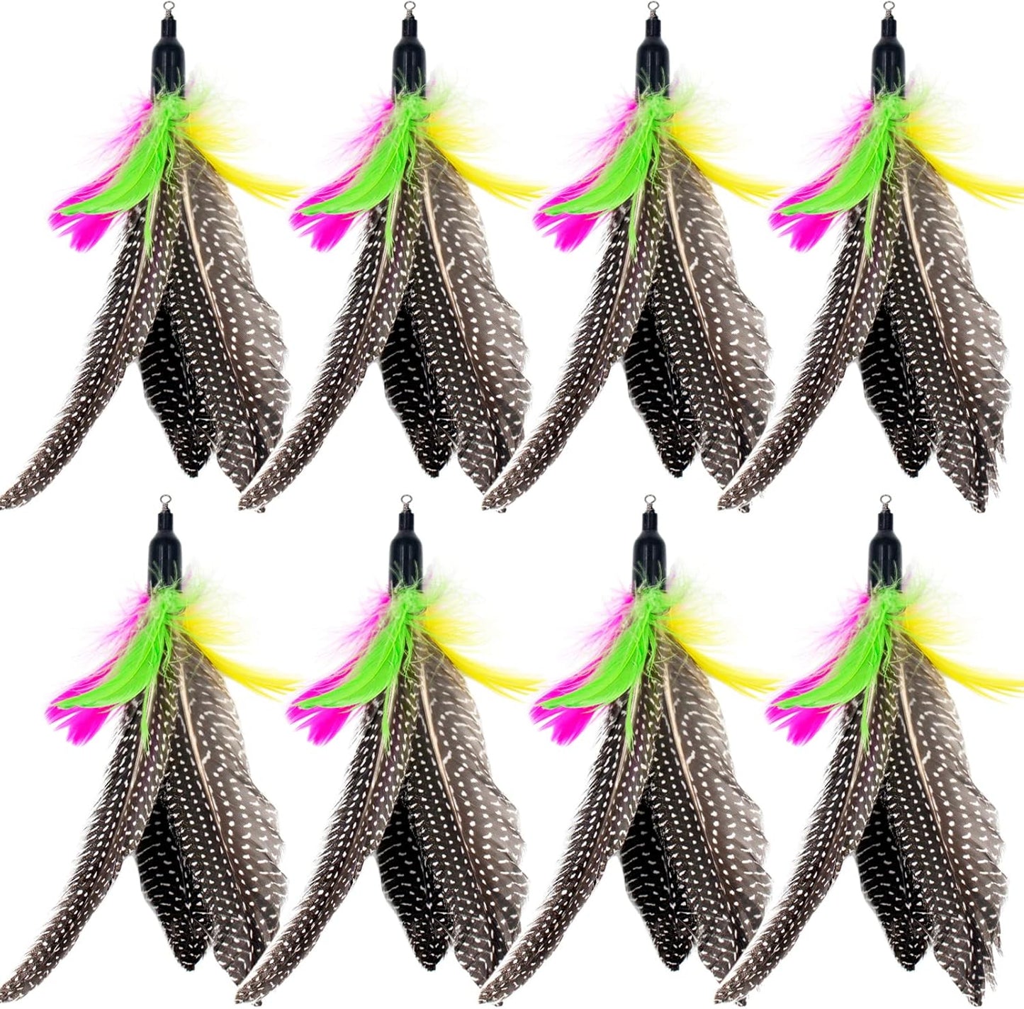 8PCS Da Bird Feather Refills - Ultimate Cat Wand Fun!