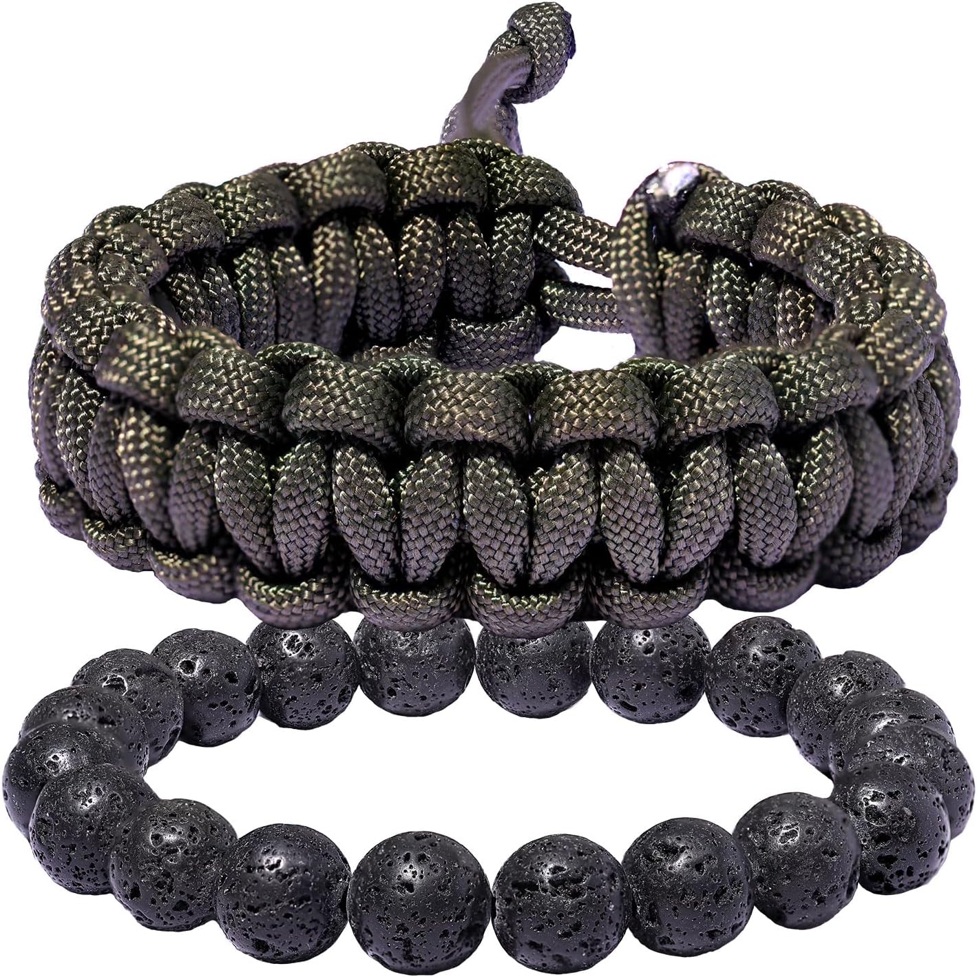 Adjustable Paracord Bracelets Set - Outdoor Survival Style