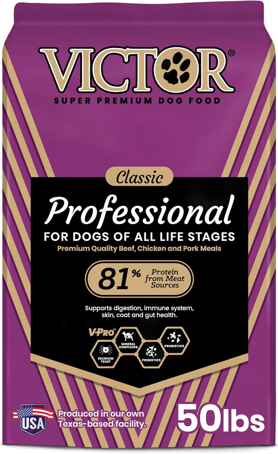VICTOR Super Premium Dog Food for Active Dogs & Puppies 50lbs