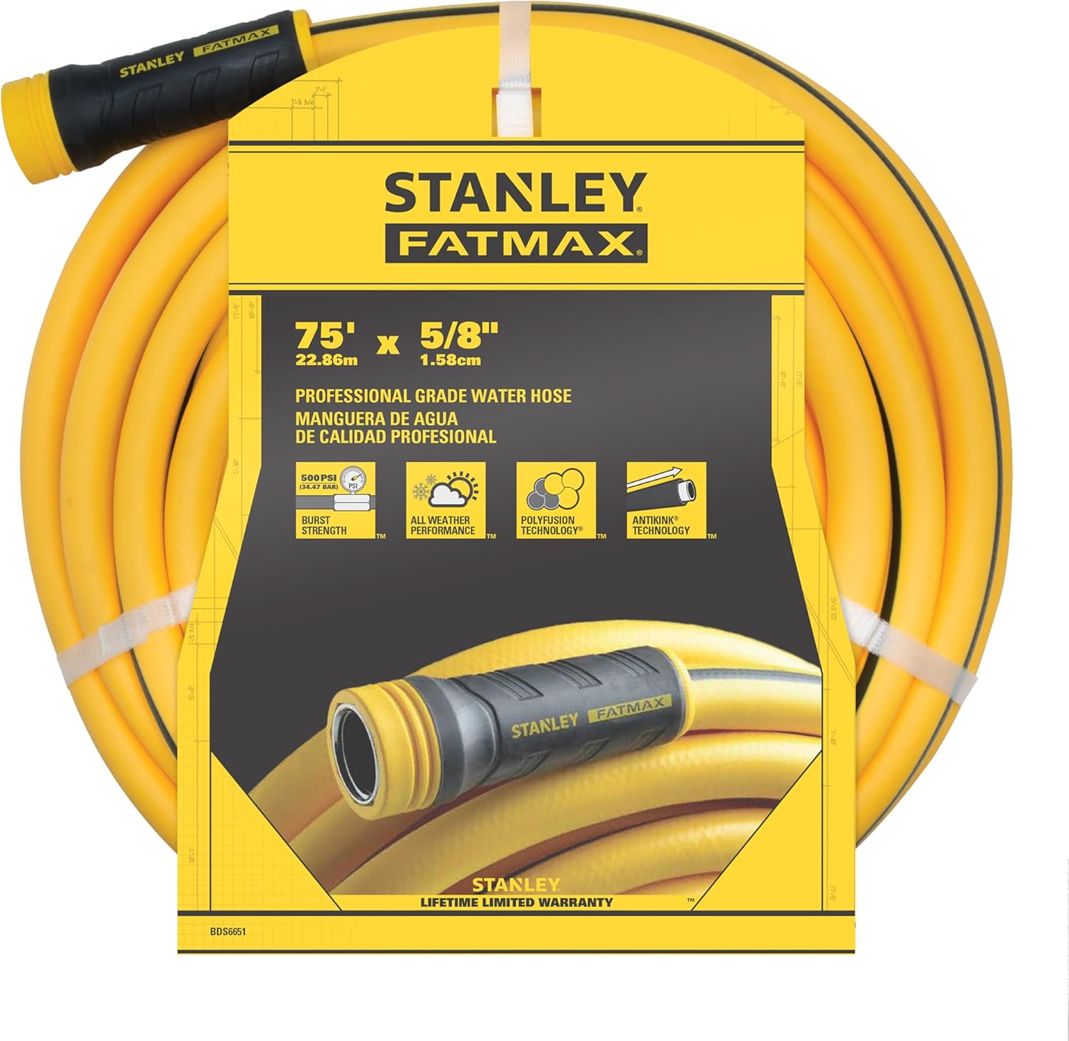 Stanley BDS6651 Fatmax 75ft x 5/8in Professional Water Hose