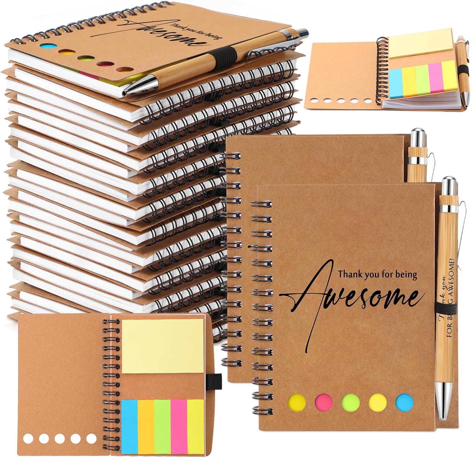 Inspirational Spiral Notebook and Pen Set for Employee Gifts