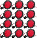 12 Pcs 4 in Round LED Trailer Tail Lights - Durable Waterproof Kit