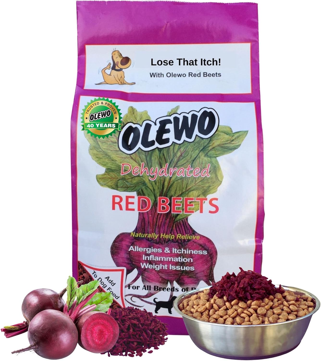 Olewo Original Red Beets for Dogs - Natural Anti Itch Solution