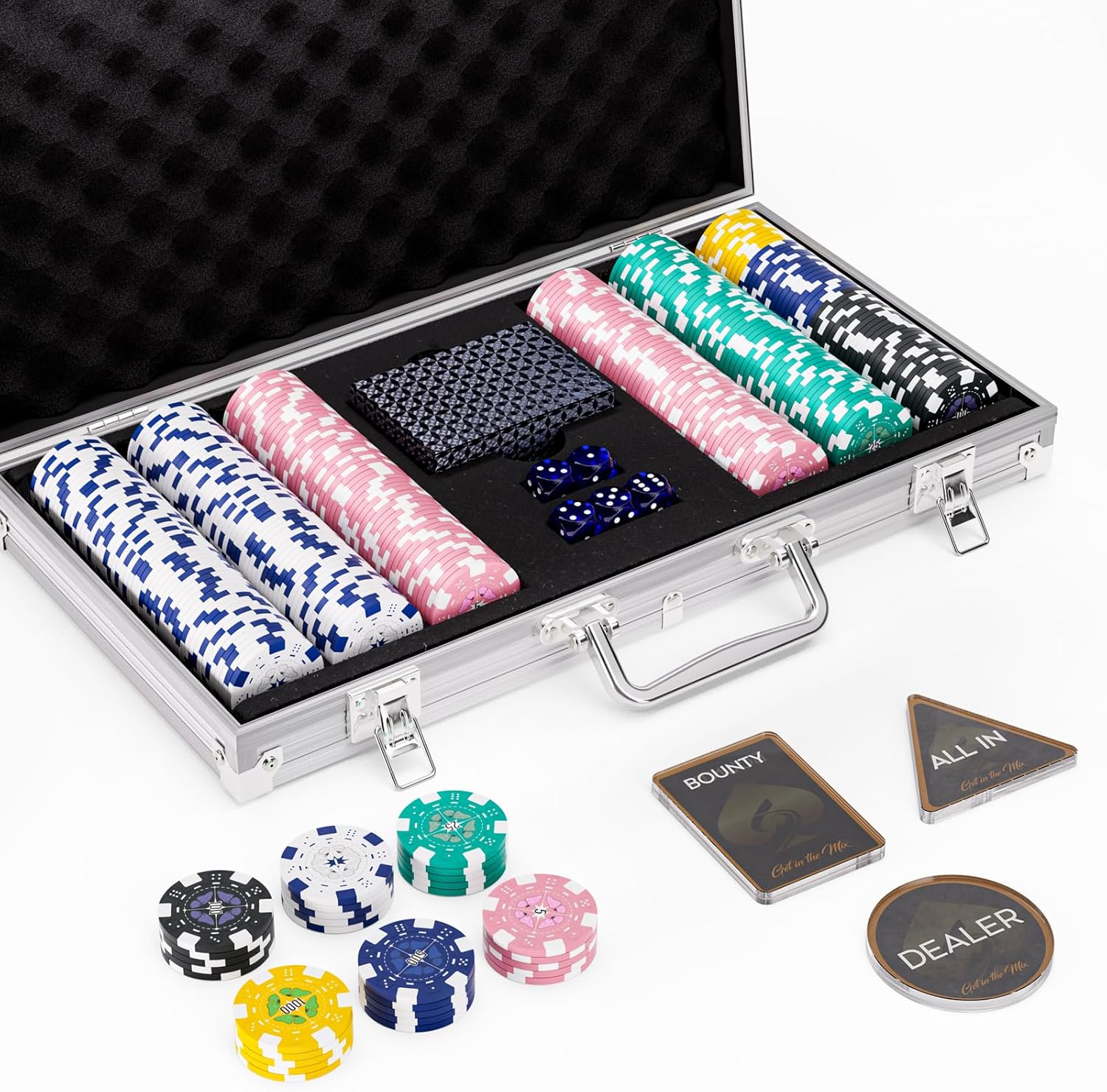 Professional 11.5 Gram Poker Chips Set for Home Game Nights