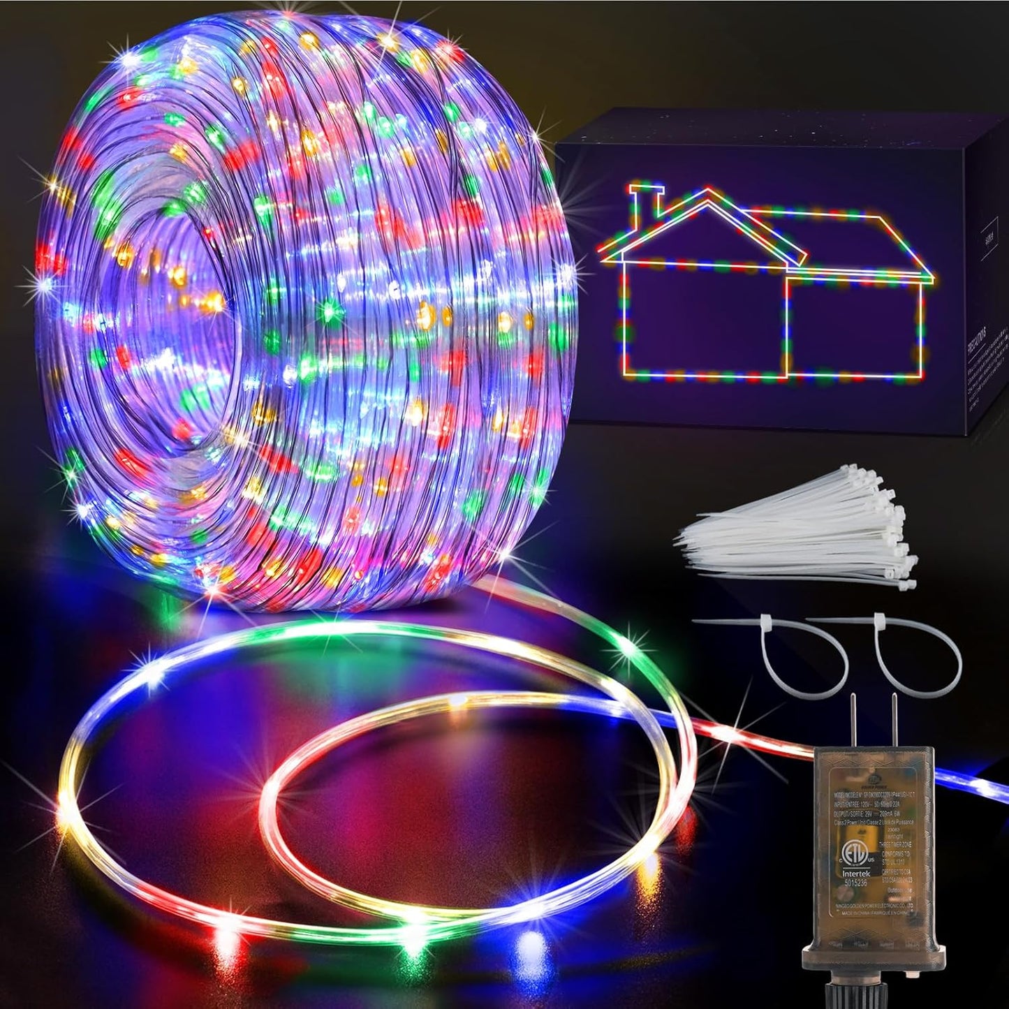 KNONEW 328FT 1000LED Rope Lights for Outdoor and Indoor Use