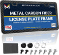 Premium Slim Carbon Fiber License Plate Frame - Slim, Rust-Free Finish