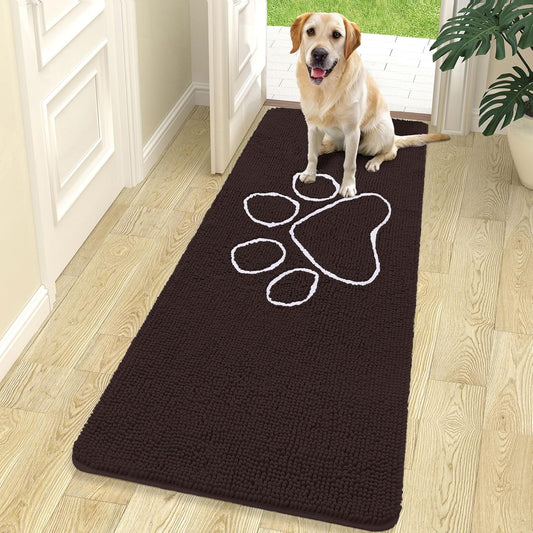 OLANLY Ultra Absorbent Chenille Mud Doormat for Dogs 70x24