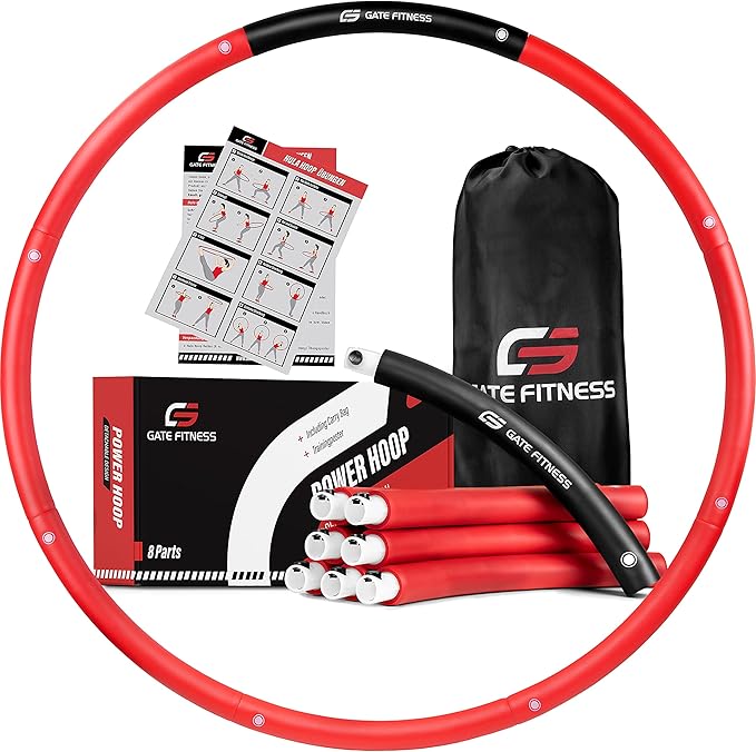GATE FITNESS Weighted Hula Hoop for Effective Core Workouts