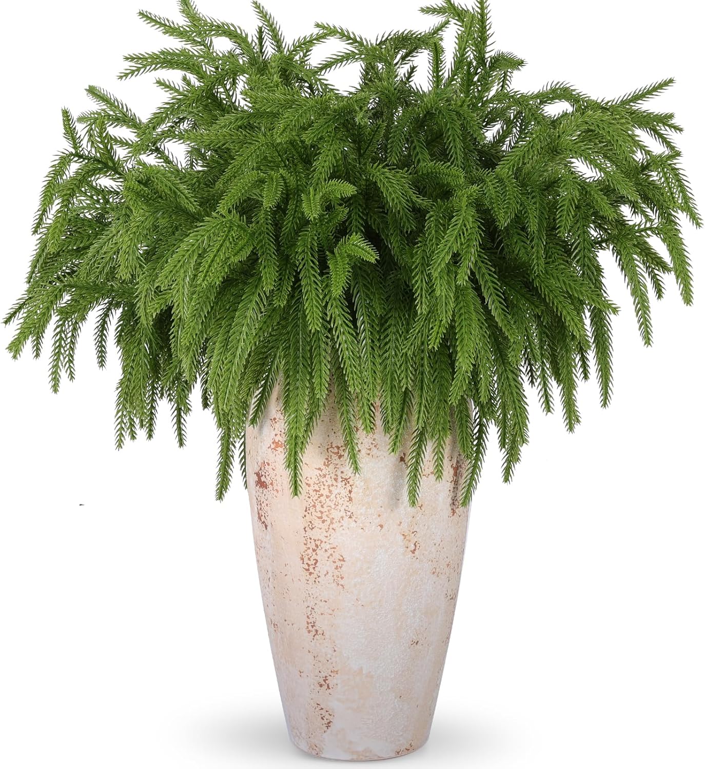 24 Pcs Artificial Norfolk Pine Branches for Holiday Decor