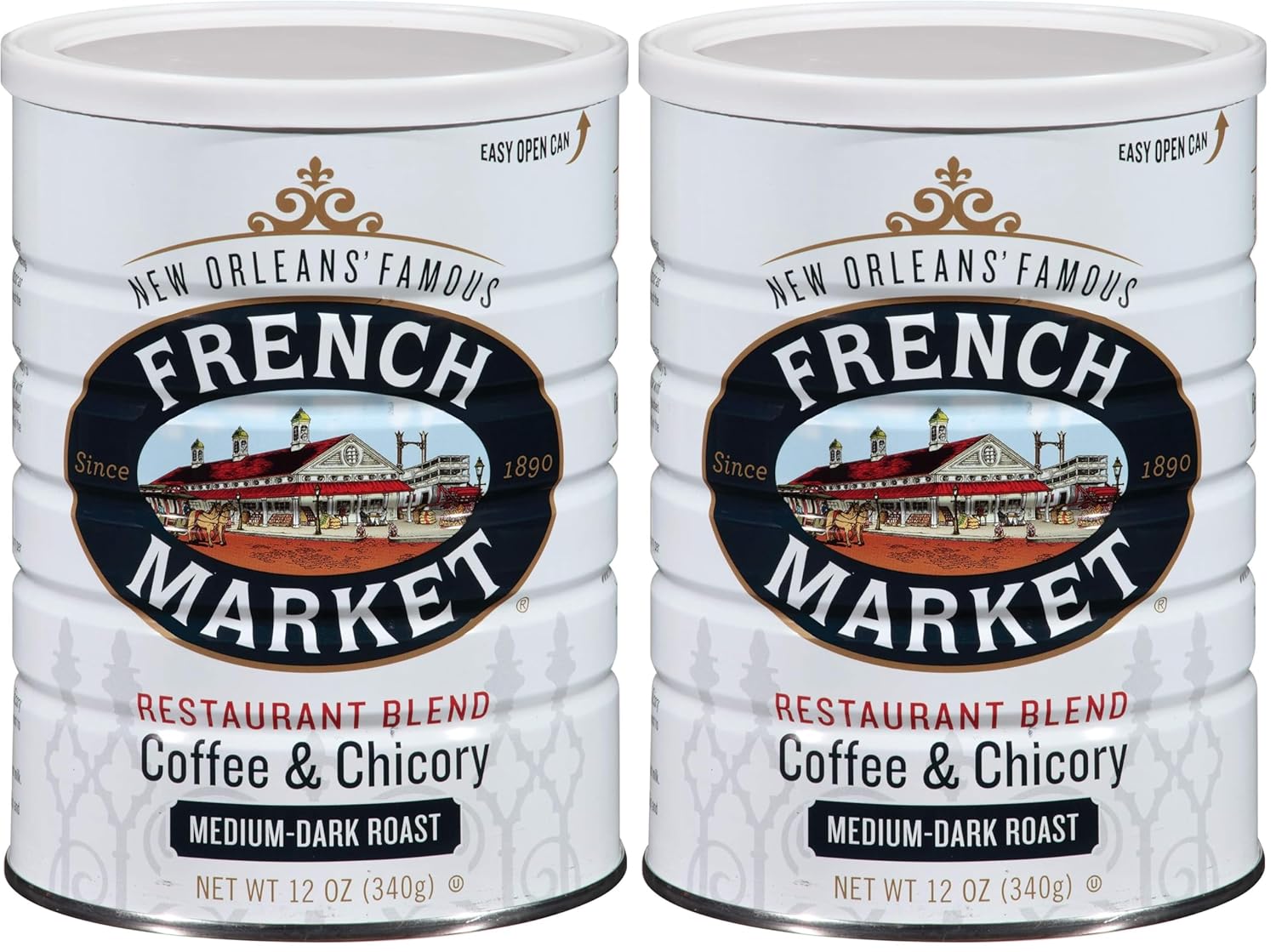 French Market Coffee and Chicory Dark Roast Ground Coffee 12oz