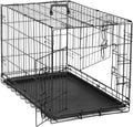 DUMOS Dog Crate 36 in Double Door Folding Kennel - Safe, Portable