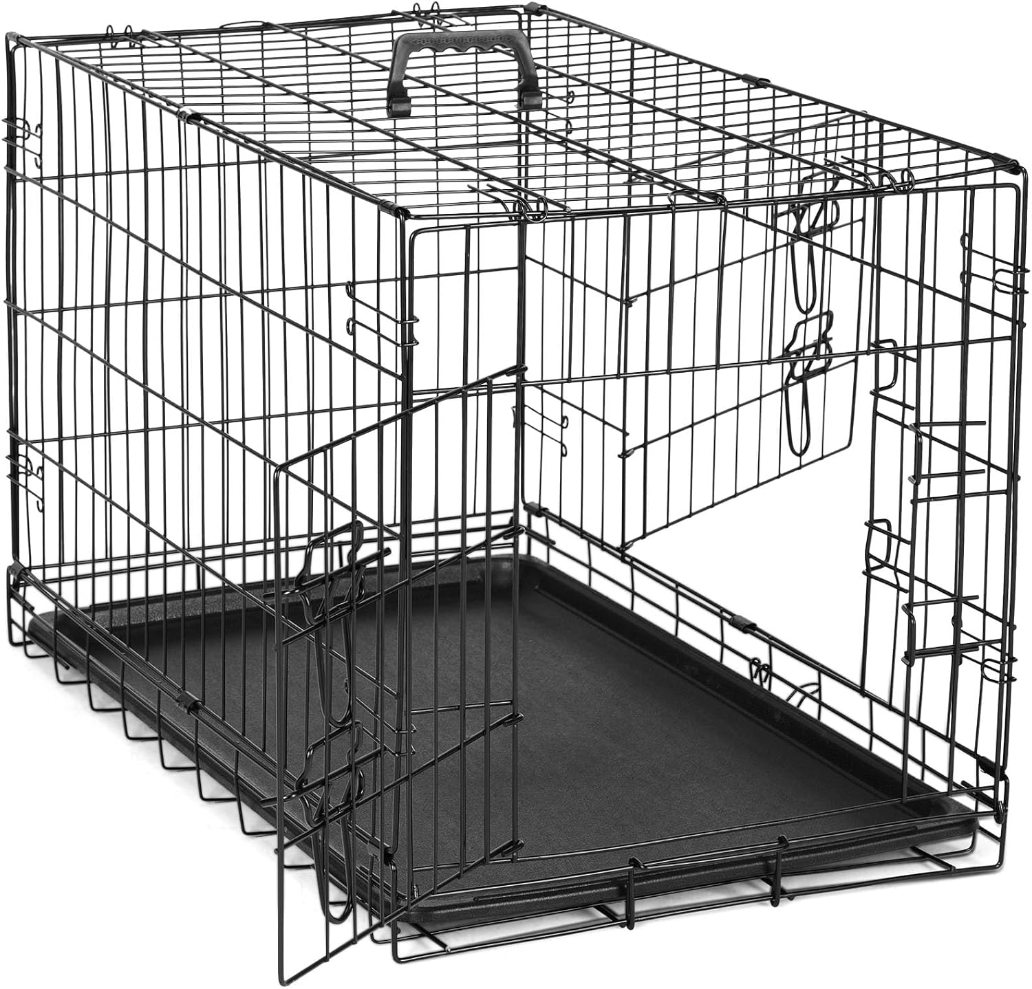 DUMOS 36 Inch Medium Double Door Dog Crate for Safe Travel
