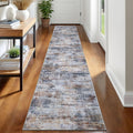 Abstract Runner Rug 2x12 ft Washable Runner - Soft Non-Slip Hallway