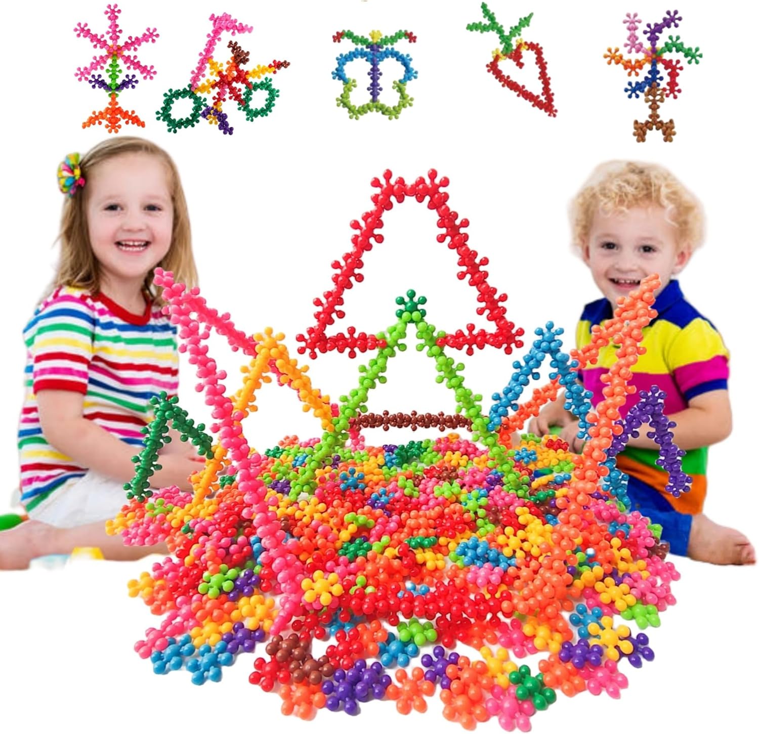 260-Piece STEM Building Blocks Set: Educational Fun for Kids 3+
