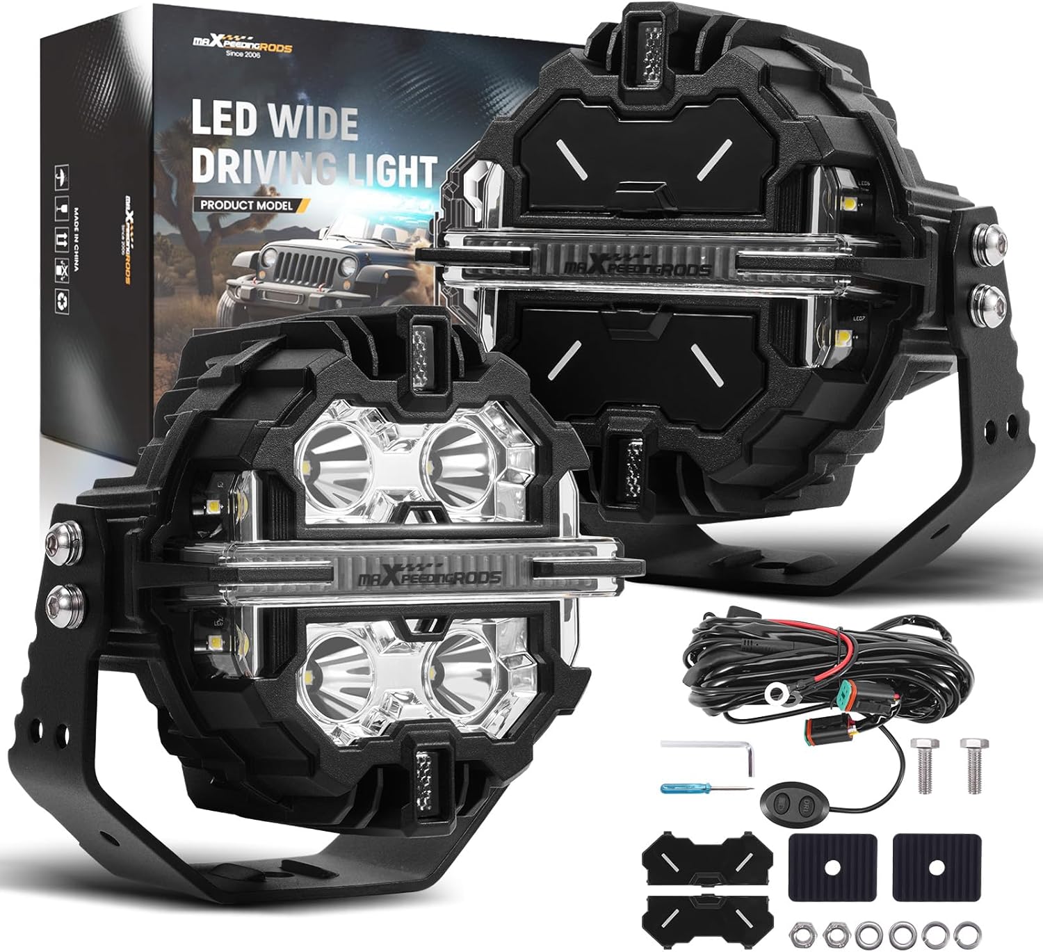 maXpeedingrods 5in LED Off Road Lights for Trucks & SUVs