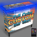 Portable PartyLife Folding Bar Table with LED Lights - Custom Options