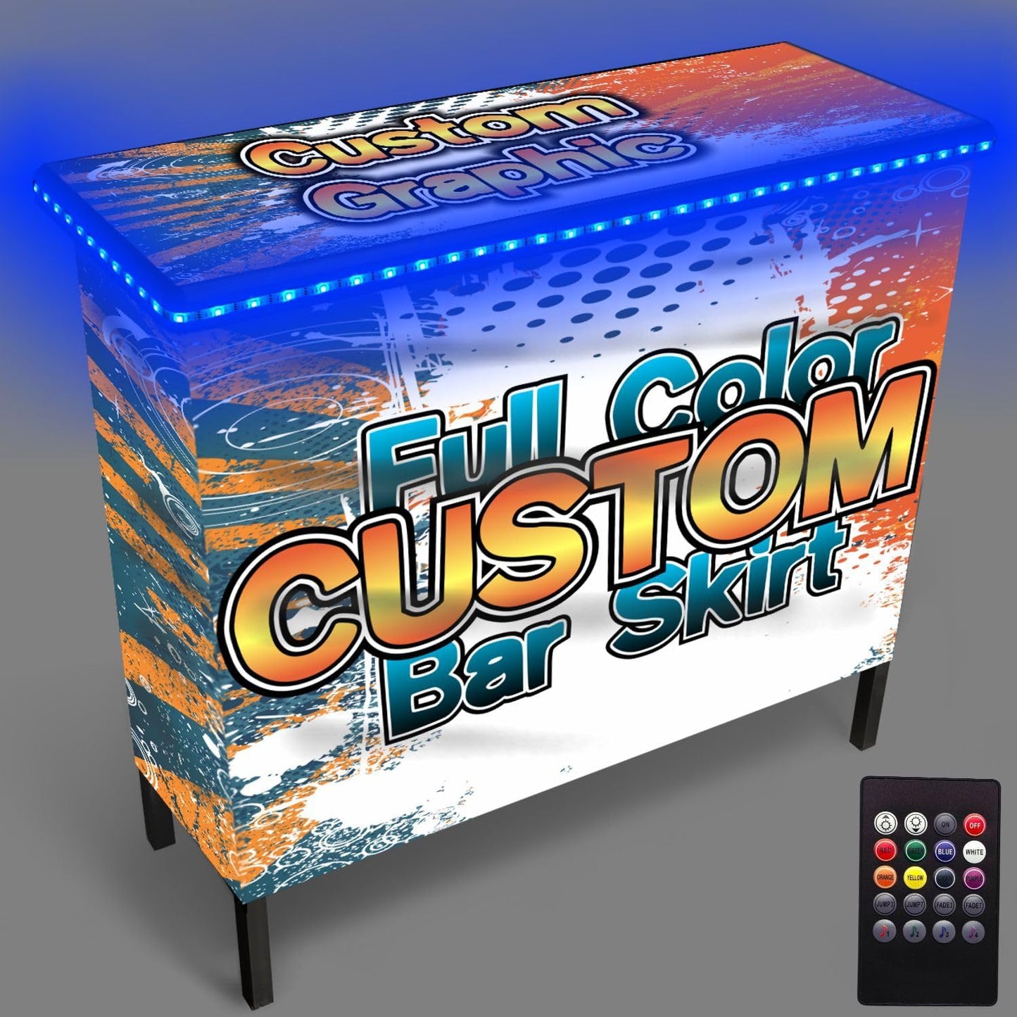 PartyLife Portable Bar Table with LED Lights for Events