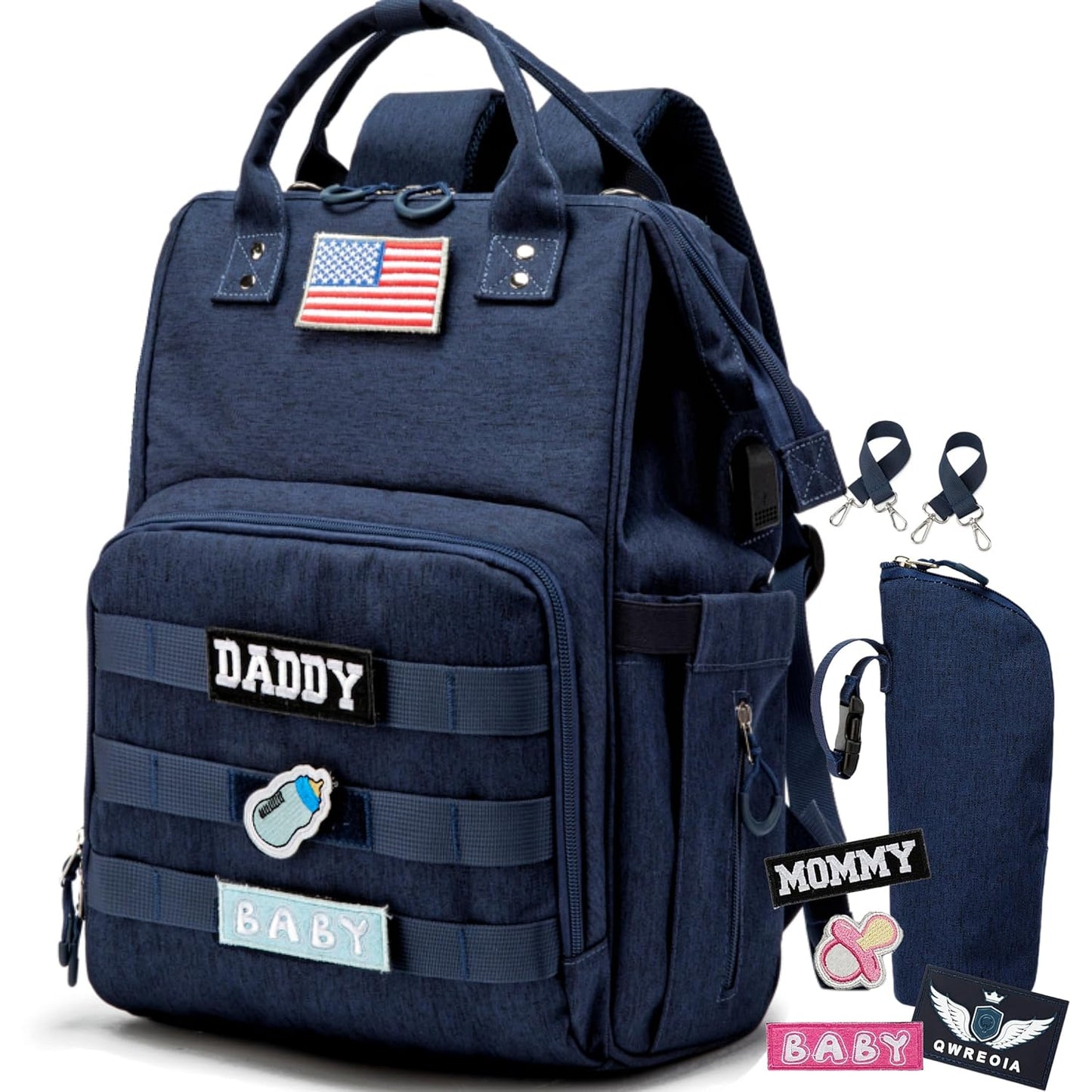 Diaper Bag Backpack for Dad and Mom with USB Charging Port