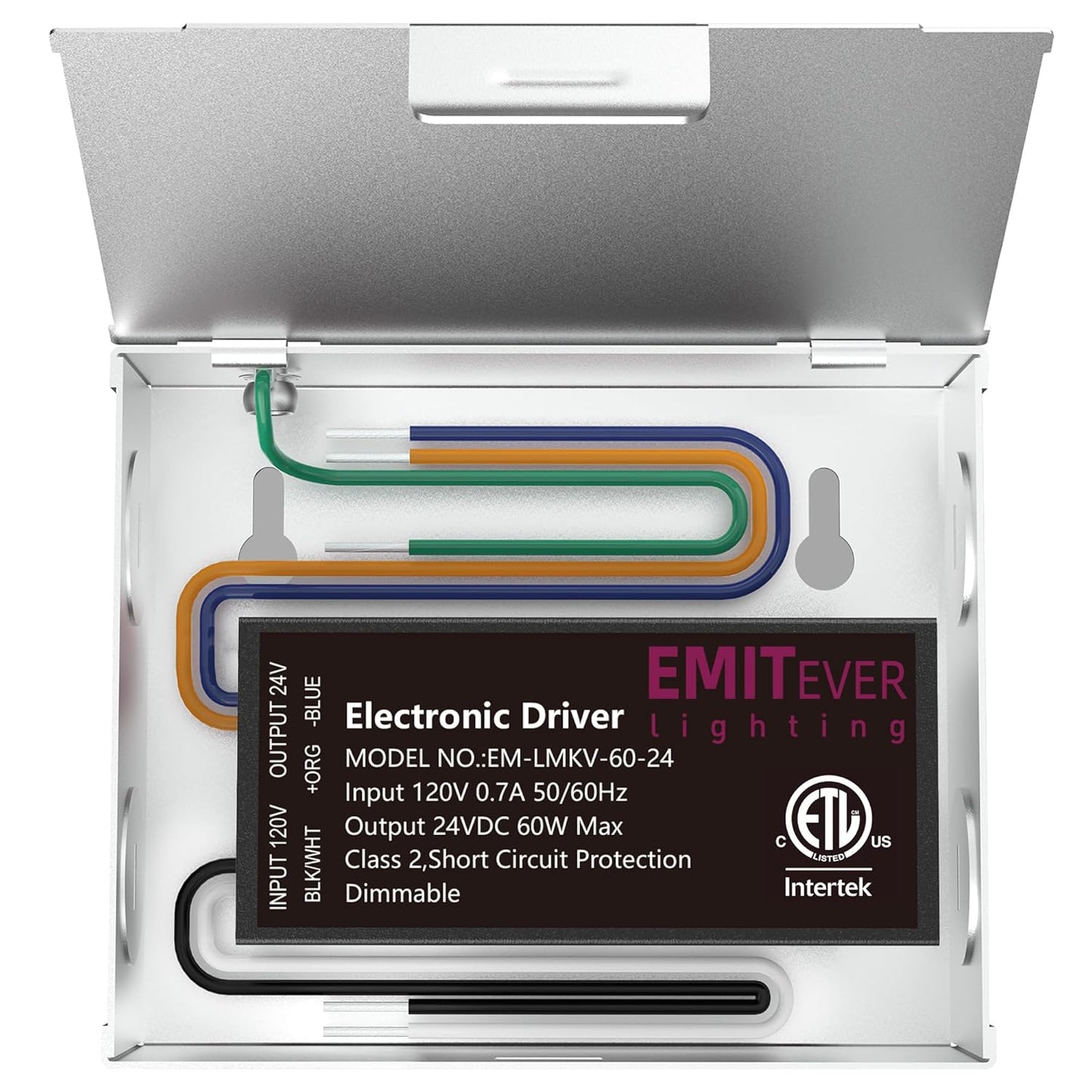 EMITEVER 60W 24V Dimmable LED Driver for Smooth Dimming
