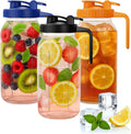 64oz Mason Jar Pitcher - Airtight Leakproof Glass Jug for Drinks