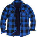 ZENTHACE Men's Sherpa Lined Flannel Shirt Jacket - Warm Everyday