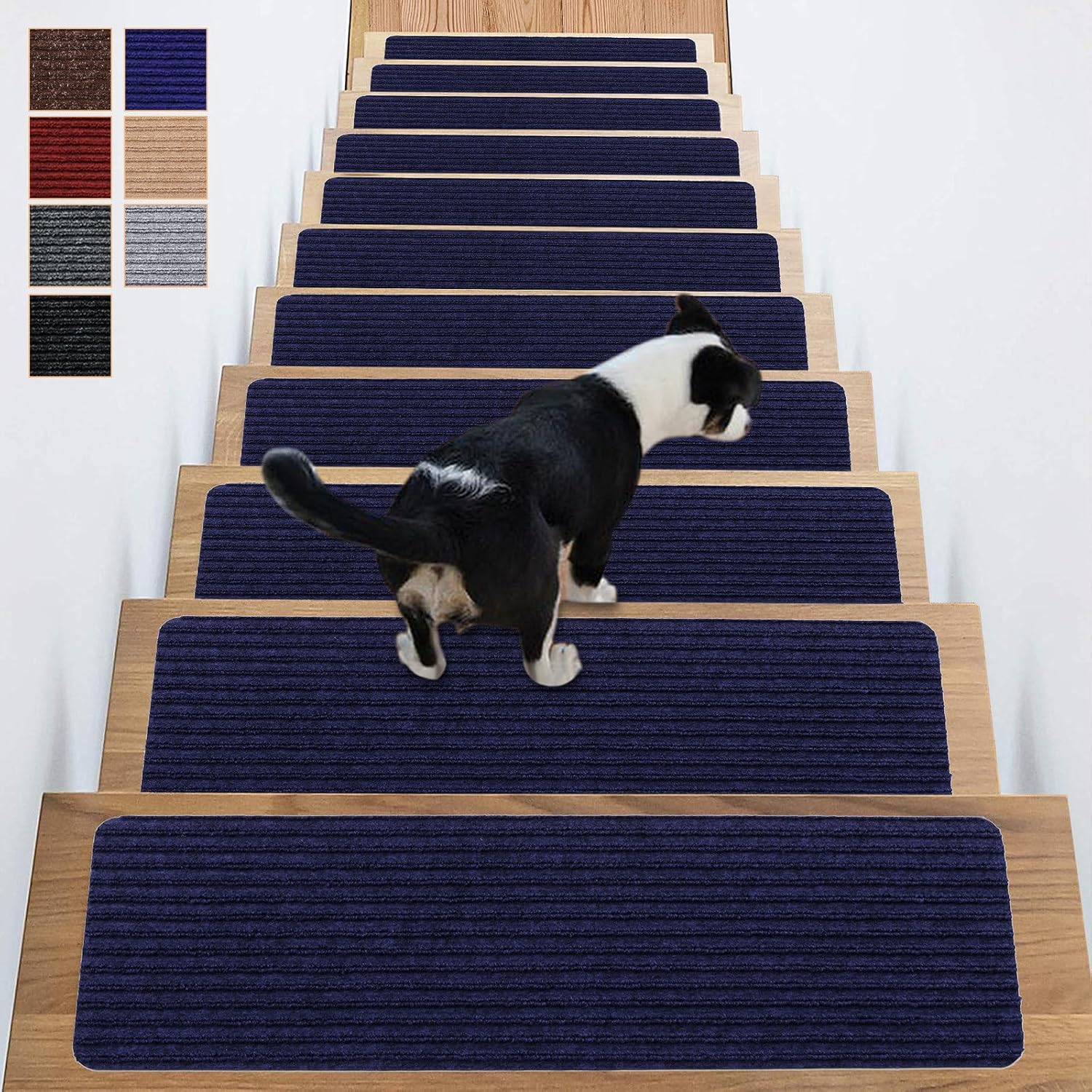 Stair Treads for Wooden Steps - Non-Slip Carpet Runner Indoor