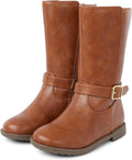 Girls Classic Tall Riding Boots - Comfortable Faux Leather Riding Boot