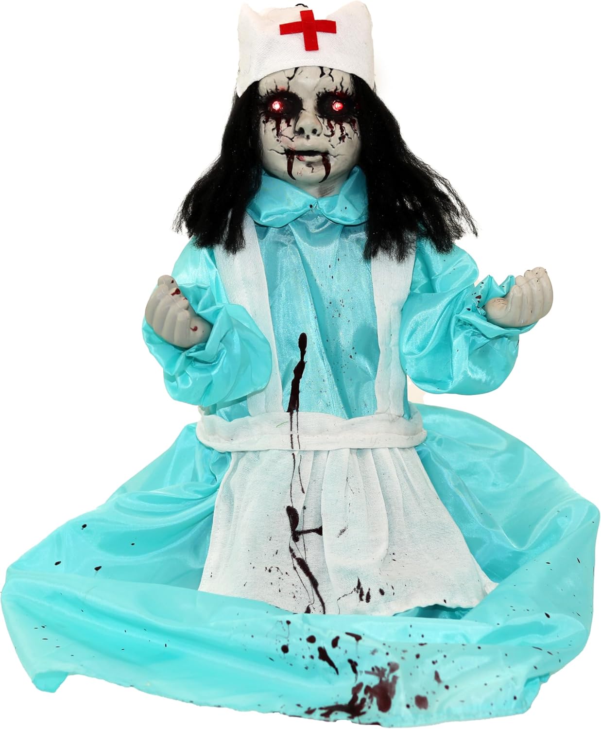 Haunted Hill Farm 1.8 ft Groundbreaker Zombie Nurse Animatronic