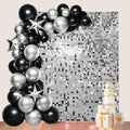 24 Pcs Silver Shimmer Wall Backdrop Panels 12x12 in - Photo-Ready