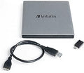 Verbatim External CD DVD Blu-ray Writer USB 3.0 - M-Disc Ready