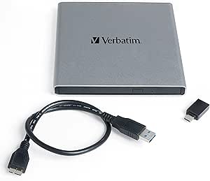 Verbatim External CD DVD Blu-ray Writer USB 3.0 M-Disc Ready