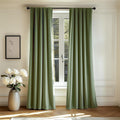 Lazzzy Velvet Blackout Curtains Green 90 Inch Long for Luxury