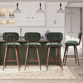 Swivel Bar Stools Set of 4 for Kitchen Island in Green Color