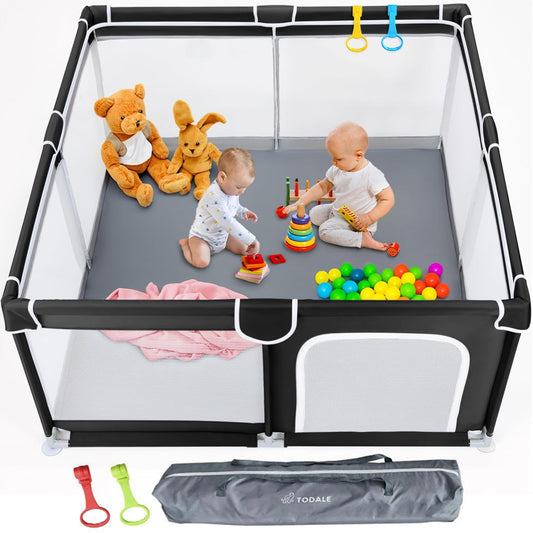 TODALE Baby Playpen for Toddler - Safe Indoor Outdoor Play Yard