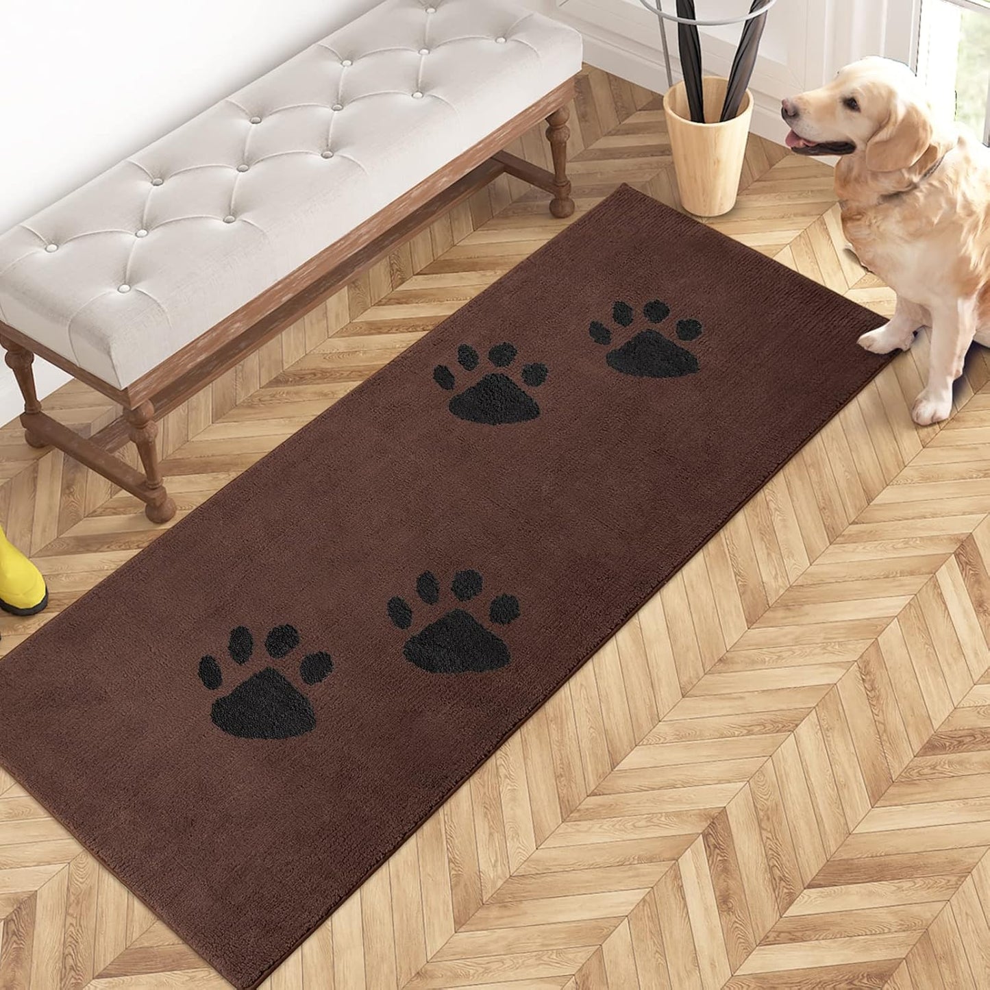 PURRUGS Dirt Trapping Door Mat for Muddy Shoes and Paws