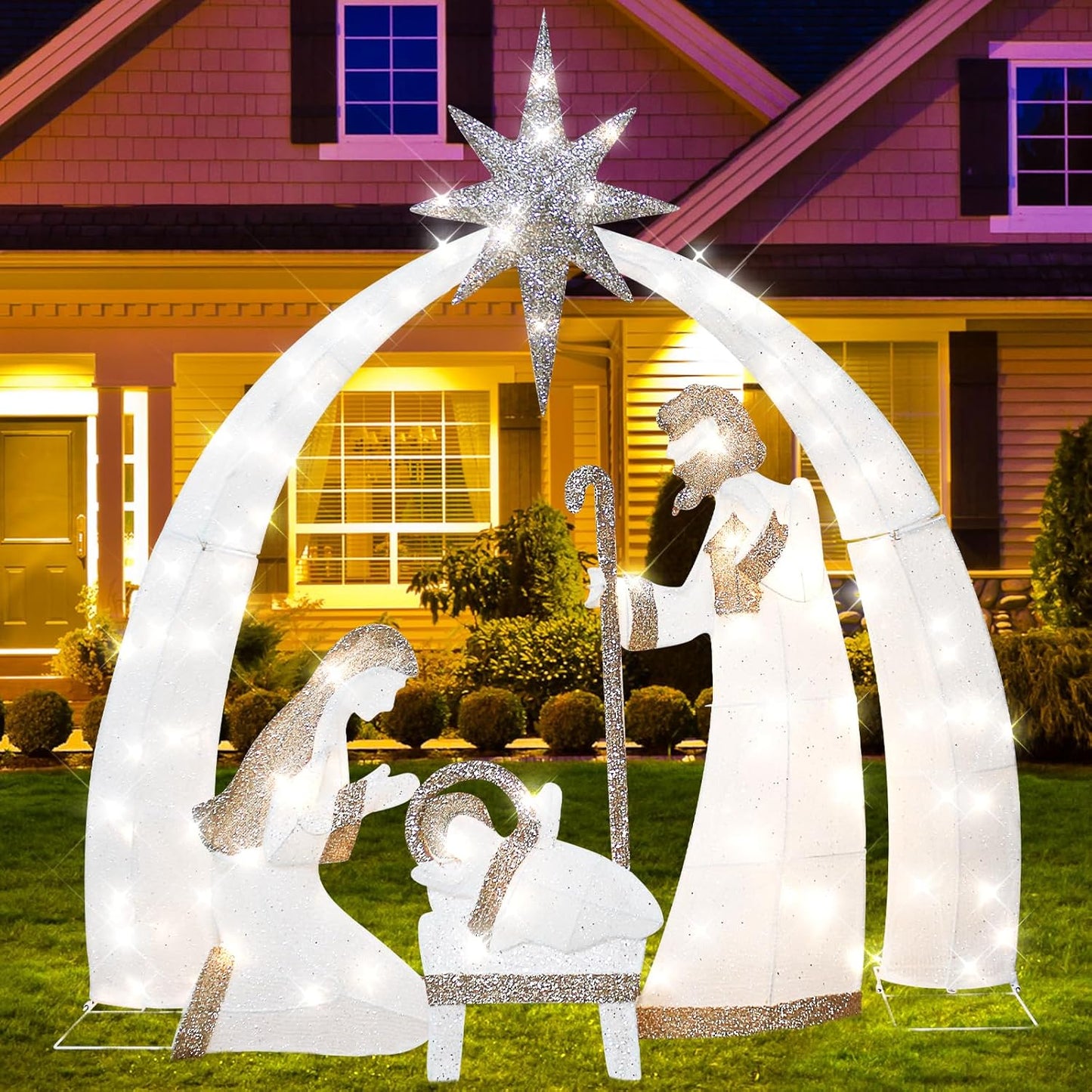 DORFELY 52Nativity Scene Christmas Set for Outdoor Display
