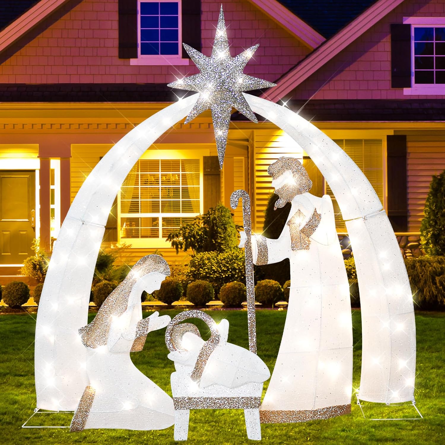 DORFELY 52Nativity Scene Christmas Set for Outdoor Display