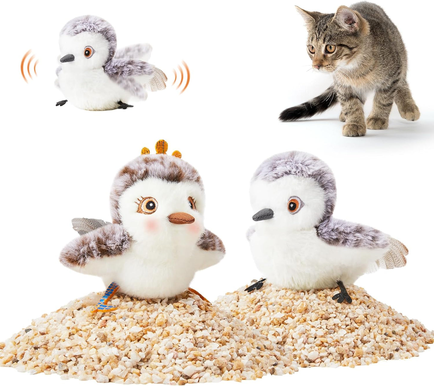 Interactive Flapping Sandpiper Cat Toys for Engaging Playtime