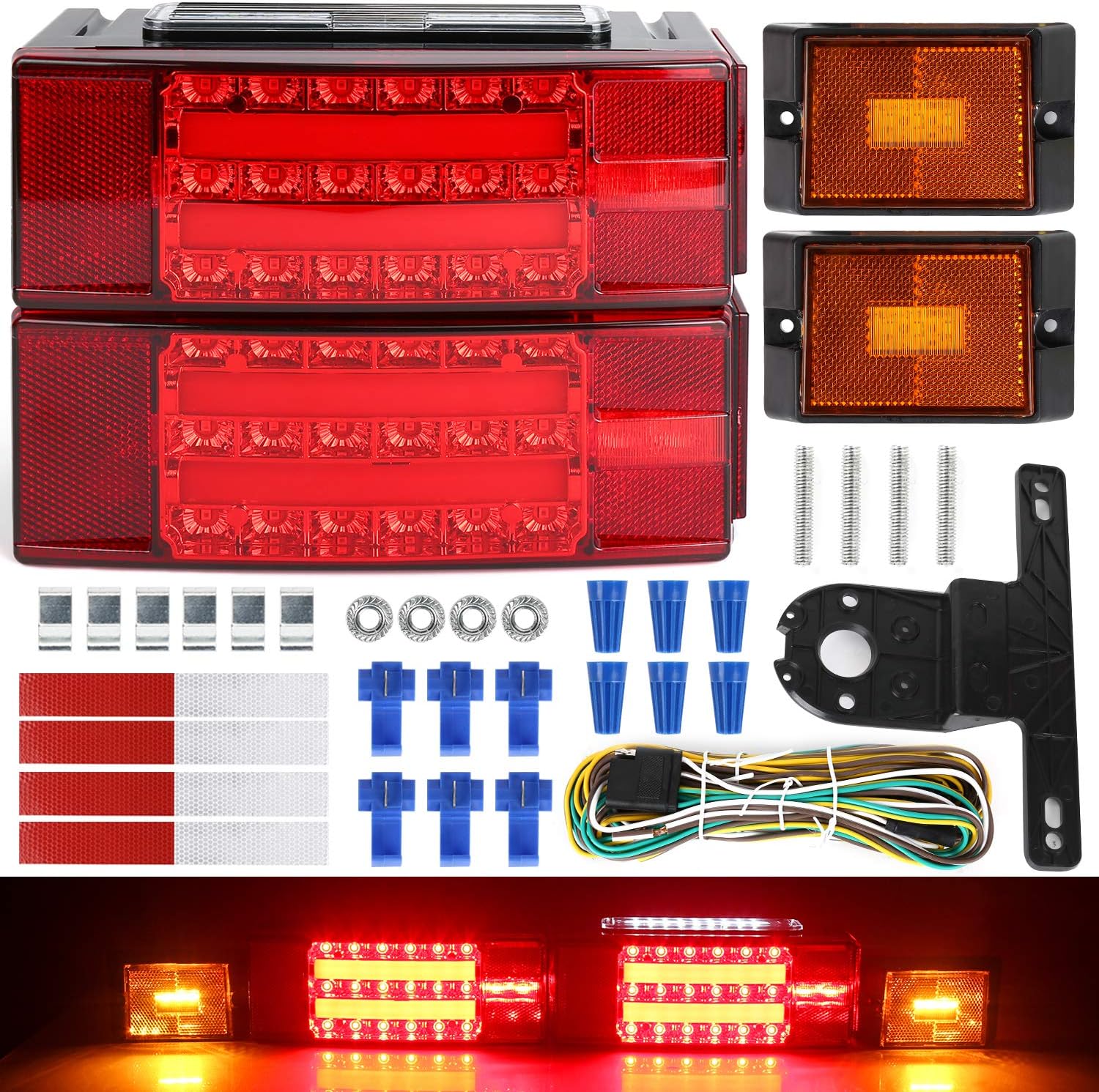 LINKITOM Submersible LED Trailer Light Kit for Trucks and RVs