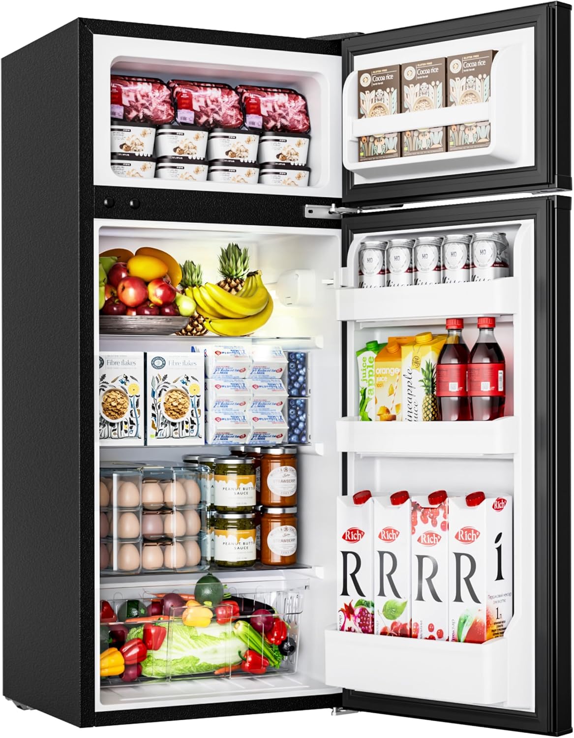 Euhomy Mini Fridge with Freezer for Dorm and Office Use
